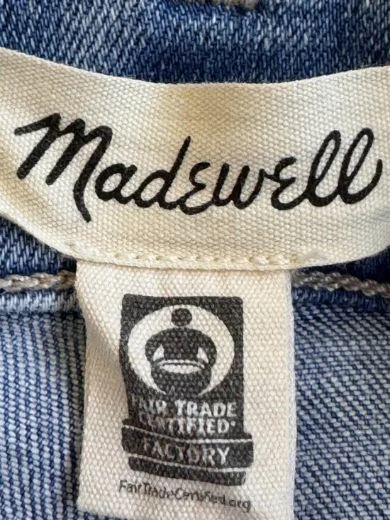 Madewell Mid Rise Kick Out Jeans Stretch Crop Raw Hem Medium Wash Women's 28 - Picture 7 of 12